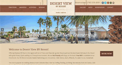 Desktop Screenshot of desertviewrv.com