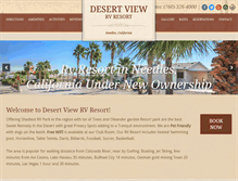 Tablet Screenshot of desertviewrv.com